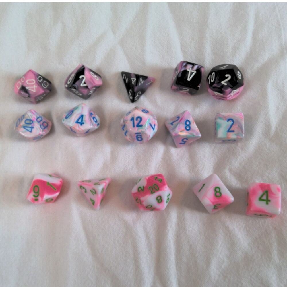 Lot of Multi-Sided Die Dice RPG Tabletop Games